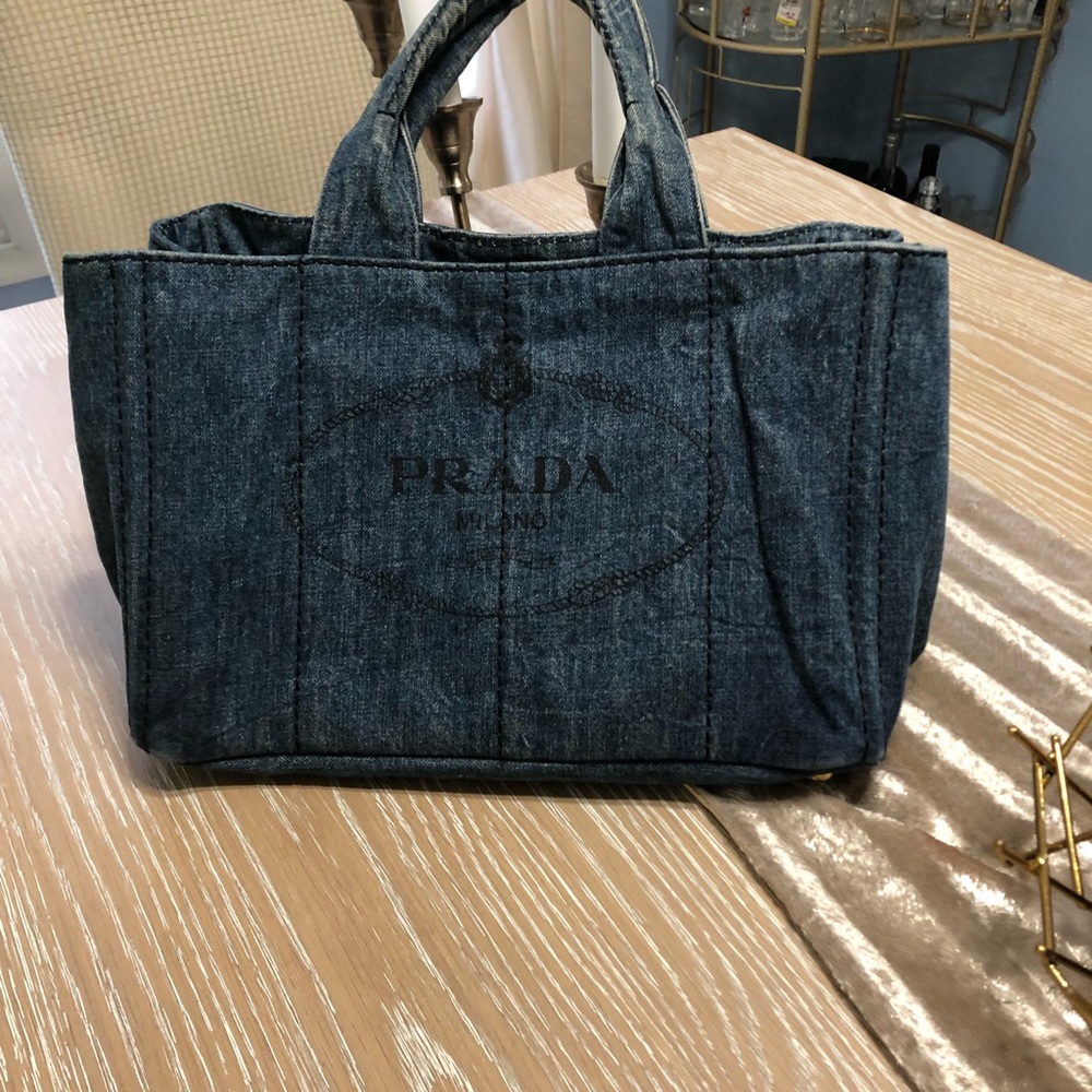 Beautiful Prada Denim Tote Bag. Comes with Prada Dustbag.  Excellent condition.